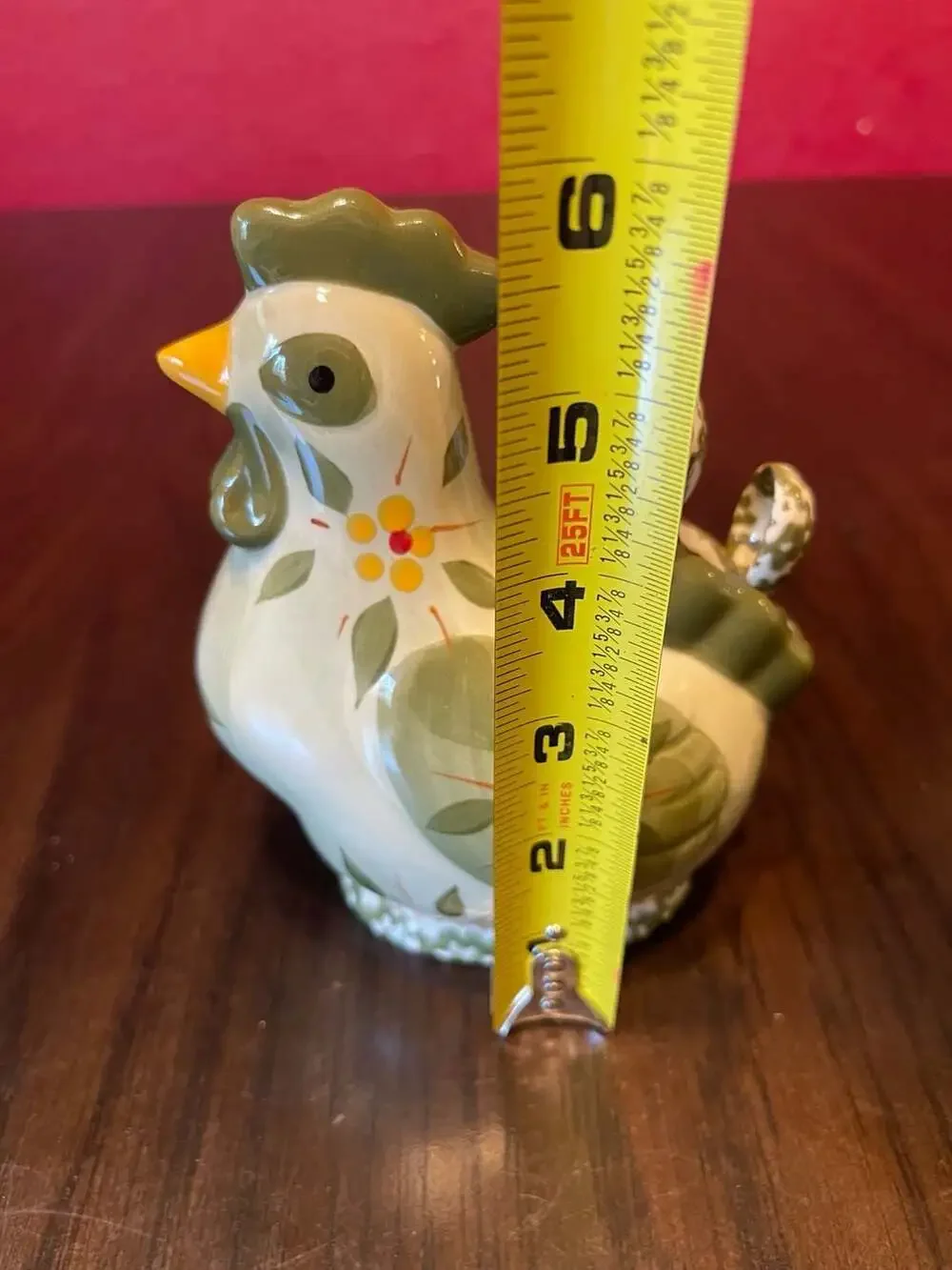 Temp-Tations Old World Figural Chicken Measuring Spoon Set Green